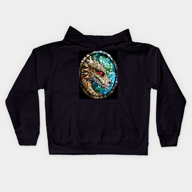 Evil dragon face Kids Hoodie by Jeff NZ